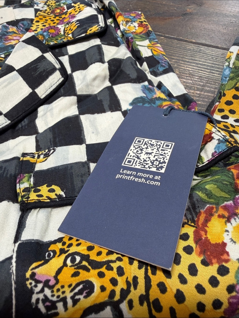 MacKenzie-Childs x Print Fresh Eco Satin SoHo Set in Bagheera print - Picture 14 of 14